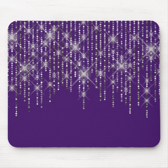 Mousepad Diamond Bling no Pad Roxo do Mouse (Frente)