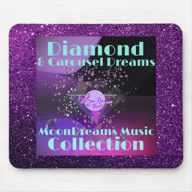 Mousepad Diamond e Carousel sonham com brilho púrpura (Frente)