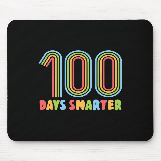 Mousepad Dias De Escola Arco-Íris 100 Dias Mais Inteligente (Frente)