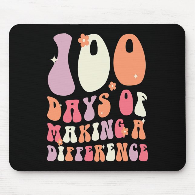 Mousepad Dias De Fazer Diferença 100º Dia De Escola (Frente)