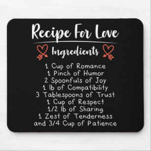 Mousepad Dias de os namorados Adoram Receita De Poema Por A
