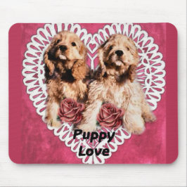 Mousepad Dias de os namorados do Cocker Spaniel Puppies