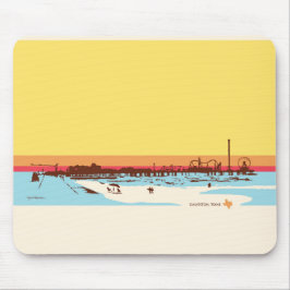 Mousepad Dias de Surf - Ilha Galveston, Pleasure Pier