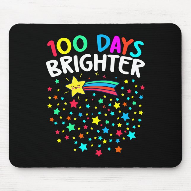 Mousepad Dias Mais Brighter Felizes 100 Dias De Professores (Frente)