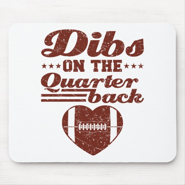Mousepad Dibs no Namorada de futebol do Quarterback (Frente)