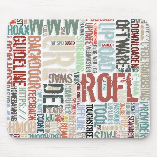 Mousepad Dicionário de Computador em Cores (Frente)