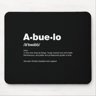 Mousepad Dictionary Definition Dia de os pais Gift Avô Abu