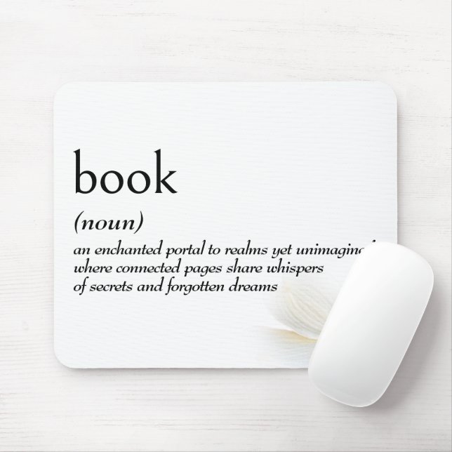 Mousepad Dictionary Definition For BOOK (Com mouse)