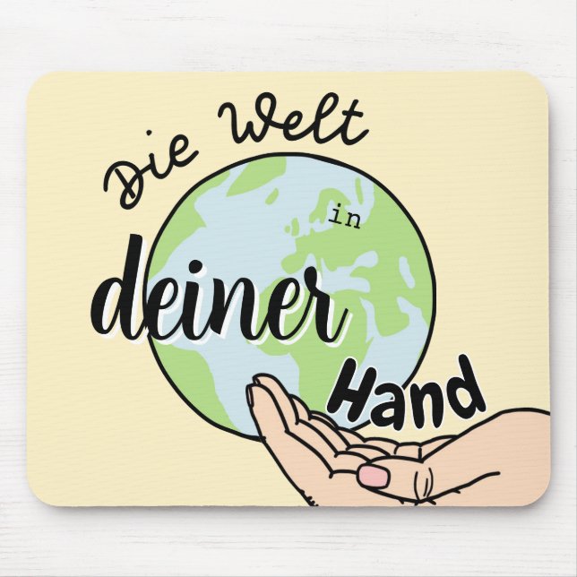 Mousepad Die Welt in deiner Hand (Frente)