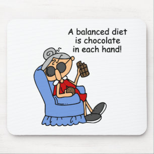 Mousepad Dieta de Chocolate Equilibrado