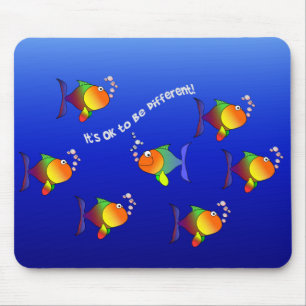 Mousepad Diferentes Portas-bocas de peixe