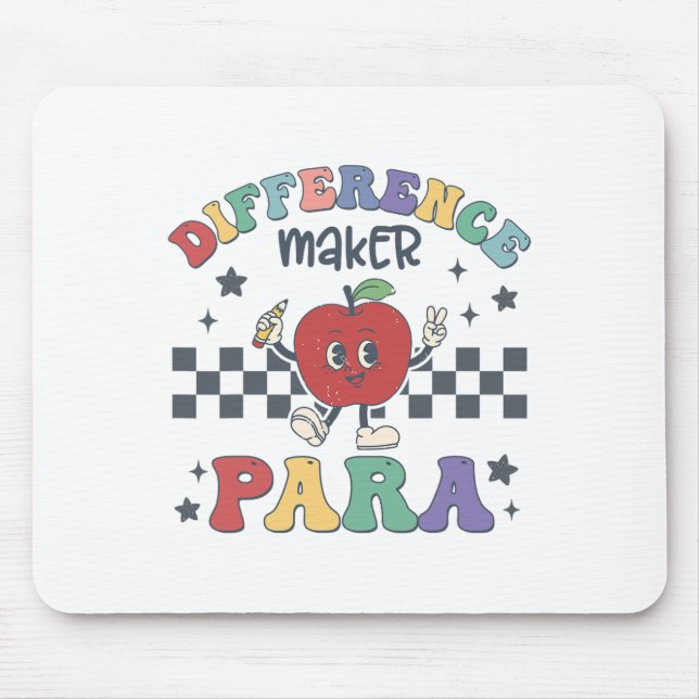 Mousepad Difference Maker Para Teacher Paraprofessional Par (Frente)