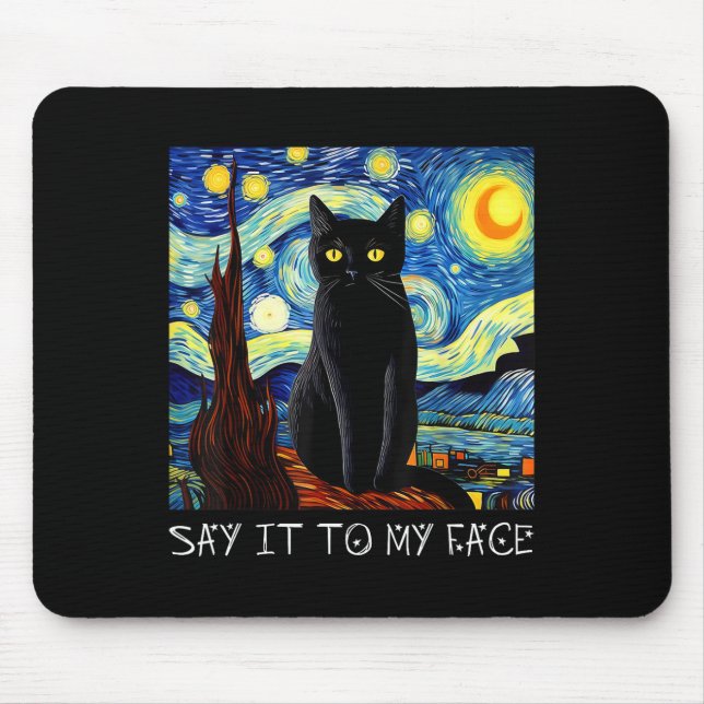 Mousepad Diga Isso Para Minha Cara Arte Engraçada, Pintado  (Frente)