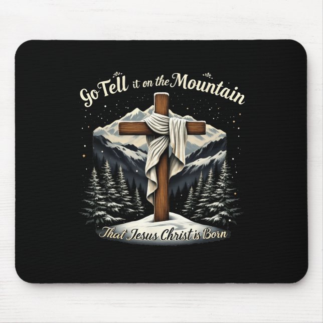 Mousepad Diga Na Montanha Que Jesus Cristo É Bo (Frente)