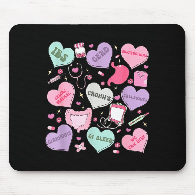 Mousepad Digestive Divas Gastroenterology Nurse Valentine E (Frente)