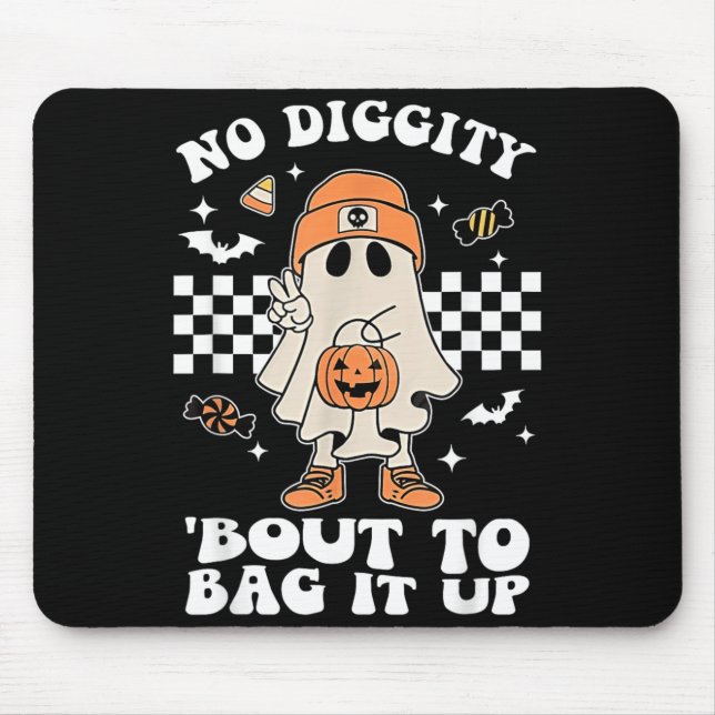Mousepad Diggity Prestes a Embalar Fantasma Assustador de H (Frente)