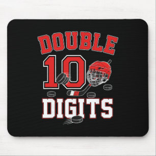 Mousepad Dígitos Duplos Aniversário de 10 anos Menino Hóque