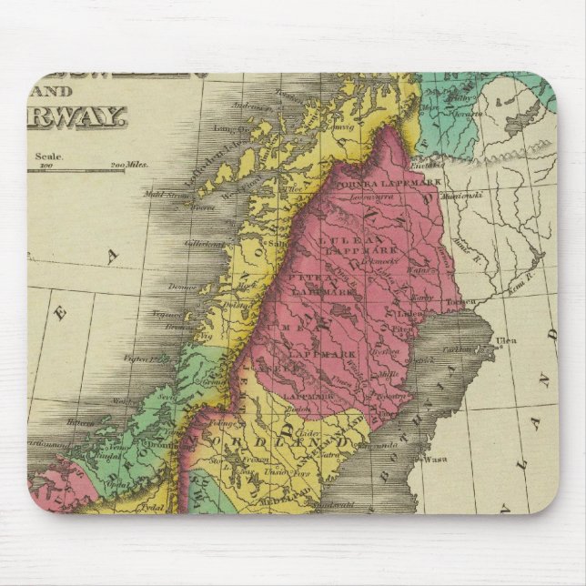 Mousepad Dinamarca, Suecia E Noruega (Frente)