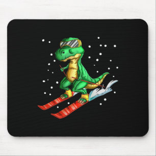 Mousepad Dino Com Óculos De Esqui Dinossauro Esquiando T-re