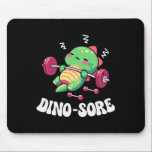 Mousepad Dinosaur Gym Fitness Lifting Weights Workout Cute<br><div class="desc">Dinosaur Gym Fitness Lifting Weights Workout Cute Dino Sore</div>