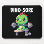 Mousepad Dinosaur Gym Workout Fitness Lifting Weights Cute<br><div class="desc">Dinosaur Gym Workout Fitness Lifting Weights Cute Dino Sore</div>