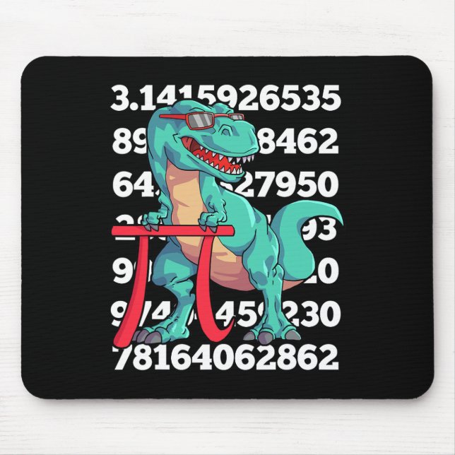 Mousepad Dinosaur Pi Day T Rex Funny Math 3.14 Teacher Stud (Frente)