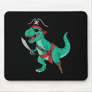 Mousepad Dinosauro Pirata Menino Pequeno Crianças Engraçado
