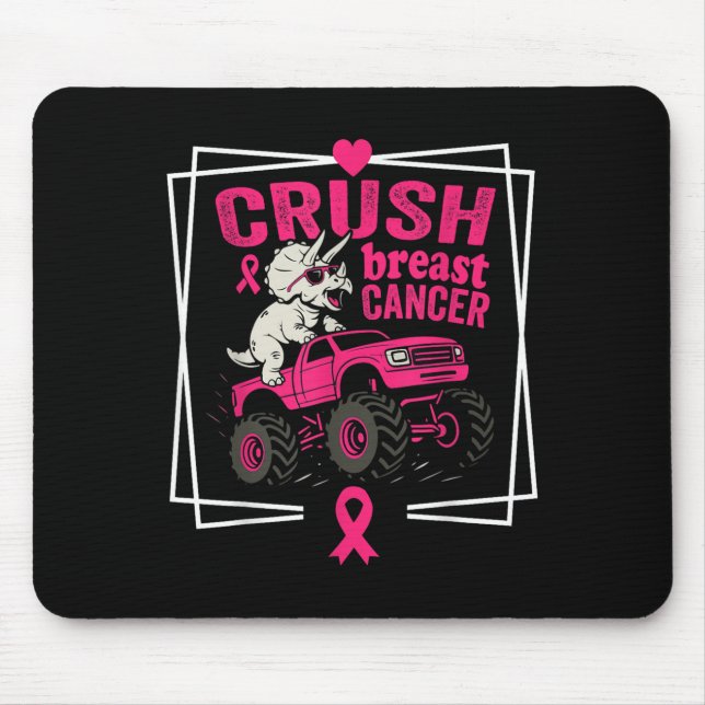 Mousepad Dinossauro Com Cancer De Mama Esmagado Conduzindo  (Frente)