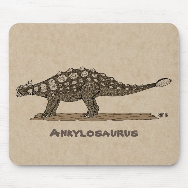 Mousepad Dinossauro Cretáceo Ankylosaurus (Frente)