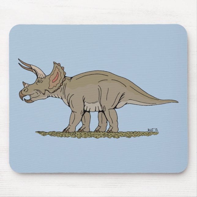 Mousepad Dinossauro Cretáceo Tricerátops (Frente)