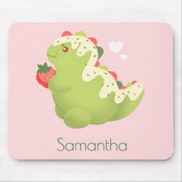 Mousepad Dinossauro de Matcha de Morango