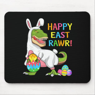 Mousepad Dinossauro do Dia de Páscoa Divertido Feliz T Rex