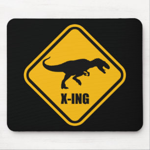 Mousepad Dinossauro Passando Sinal De Rua T Rex