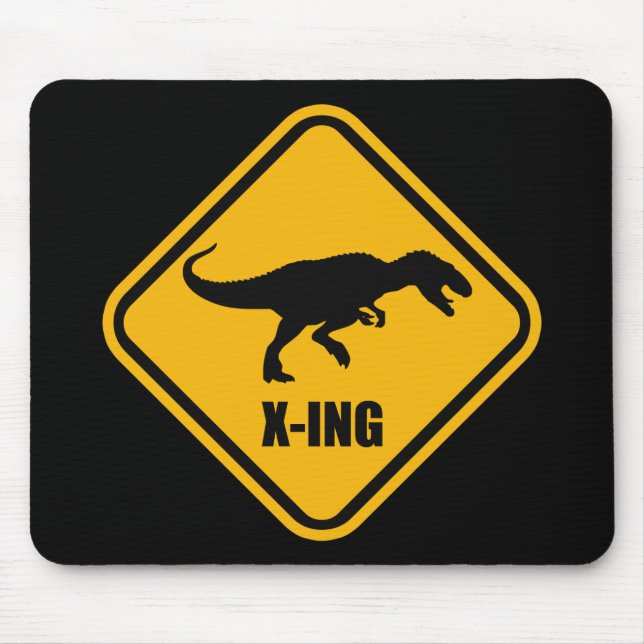 Mousepad Dinossauro Passando Sinal De Rua T Rex (Frente)