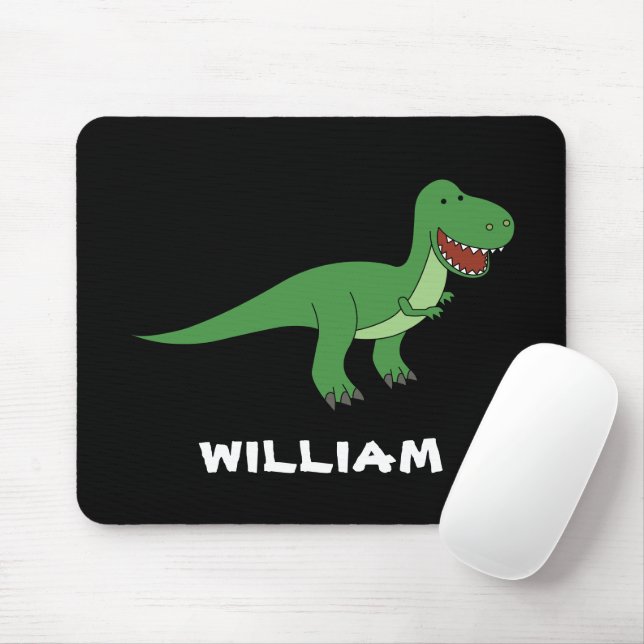 Mousepad Dinossauro Personalizado Nome Personalizado De Vol (Com mouse)
