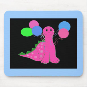 Mousepad Dinossauro PInk com Balões