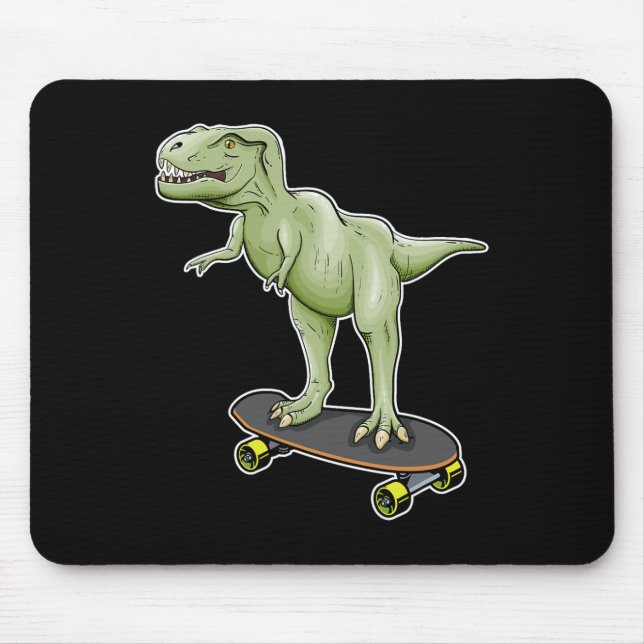 Mousepad Dinossauro Skate T-rex Dino Dinossauro (Frente)