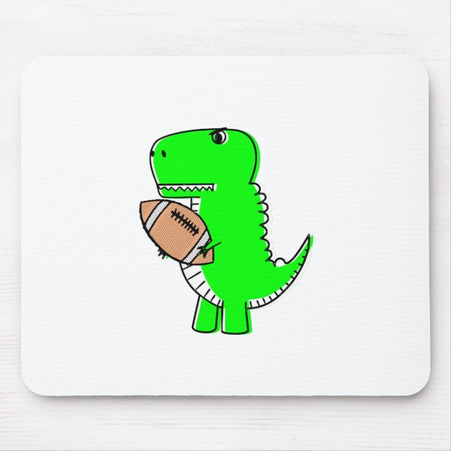 Mousepad Dinossauro Verde Adora Futebol (Frente)