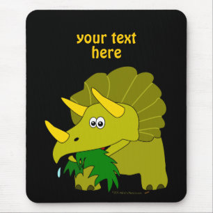 Mousepad Dinossauro verde bonito dos desenhos animados do