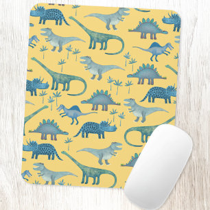 Mousepad Dinossauros Cons Amarelo Sol