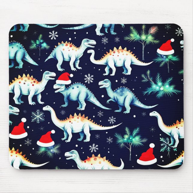 Mousepad Dinossauros de Natal (Frente)