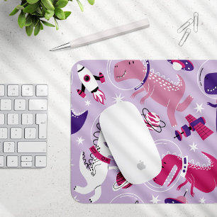 Mousepad Dinossauros Espaciais, Dinossauros Cutos, Estrelas