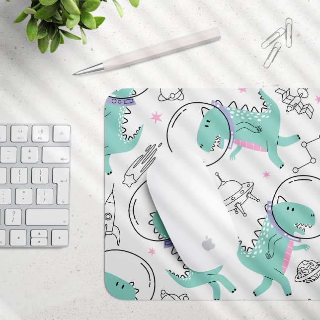 Mousepad Dinossauros Espaciais, Dinossauros Cutos, Navio Es (Criador carregado)