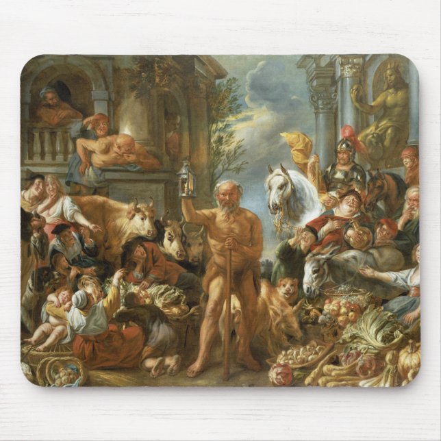 Mousepad Diogenes que procurara por um homem honesto, (Frente)