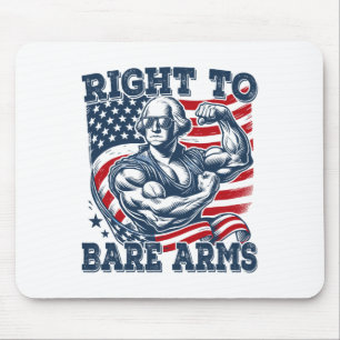 Mousepad Direito À Bare Arms Engraçado 4 De Julho De Um Tra
