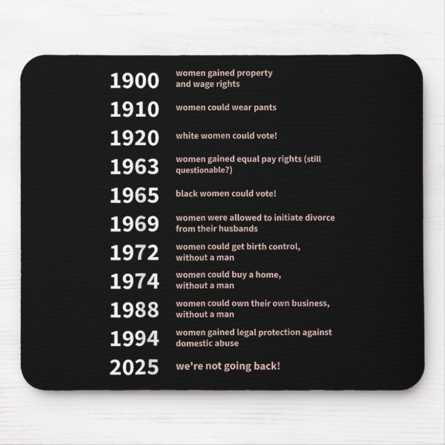 Mousepad Direitos Das Mulheres Adquiridas Por Data - Direit (Frente)