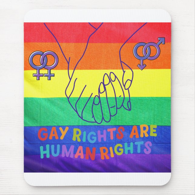 Mousepad Direitos de gay (Frente)