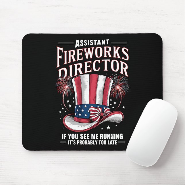 Mousepad Diretor Assistente de Fogos de Artifício EUA 4 de  (Com mouse)
