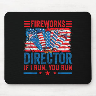 Mousepad Diretor de Fogos de Artifício - Eu Corro Você Corr