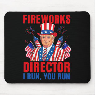 Mousepad Diretor de Fogos de Artifício Eu Corro Você Corre